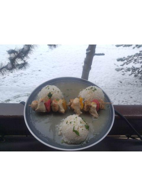 Kurací špíz 150g, ryža