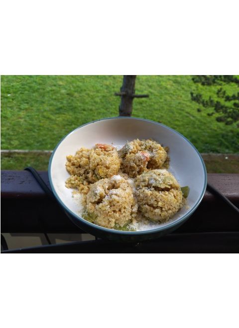 Bulgur rizoto so zeleninou a parmezánom