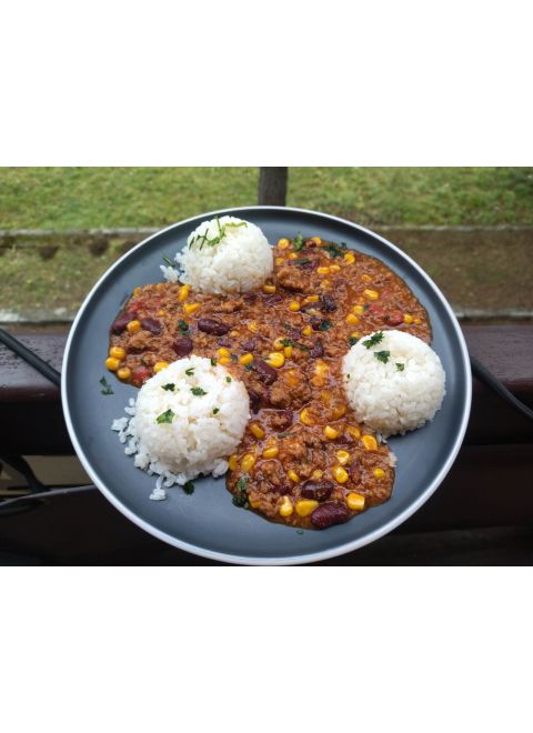 Hovädzie chilli con carne 150g, ryža