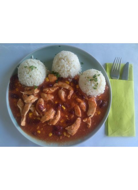 Mexické kuracie soté 150g, ryža