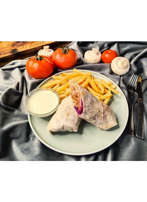Kebab placka/ hranolky