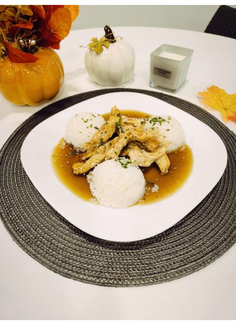 Kuracie teriyaki so sézamom 150g, ryža