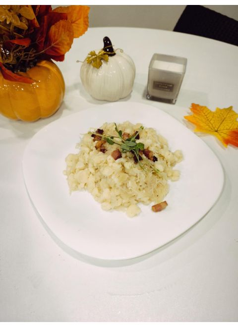 Domáce strapačky s kyslou kapustou a slaninkou