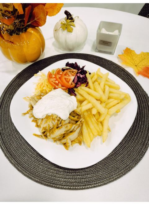 Kebab tanier s hranolkami